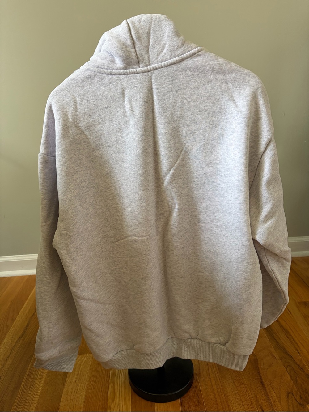 Women’s Light Gray Hoodie Sweatshirt - Casual Pullover - Picture 5 of 5